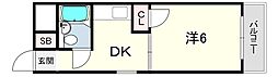 ハイツ24 1Kの間取図画像
