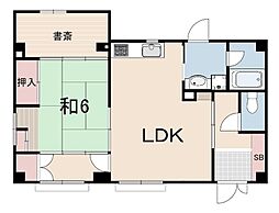 ベルガーデン 1LDKの間取図画像