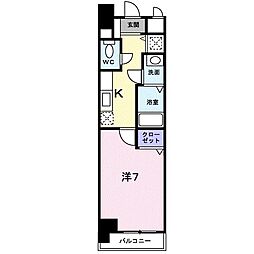 ラヴィータ 1Kの間取図画像