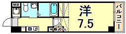 Avion7M8 1Kの間取図画像