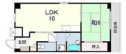 宝和マンション 2DKの間取図画像