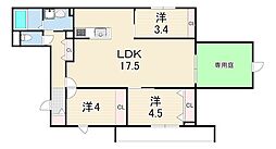 リブレメゾン下大市西町I 3LDKの間取図画像