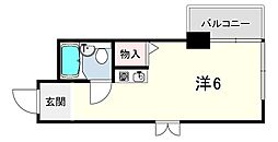 ダイドーメゾン西宮北口10 ワンルームの間取図画像