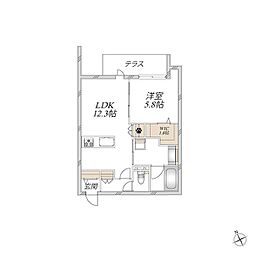 WING TOWA MAISON 1LDKの間取図画像