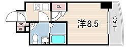 セレニテ甲子園 1Kの間取図画像