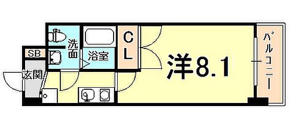 ONE ROOF FLAT NISHINOMIYA ｜兵庫県西宮市与古道町(賃貸マンション1K・5階・24.45㎡)の写真 その2