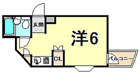 キューブ甲風園  ｜ 兵庫県西宮市甲風園３丁目（賃貸マンション1R・3階・18.24㎡） その2