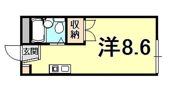 ステラパレス ｜兵庫県西宮市門前町(賃貸アパート1R・2階・17.39㎡)の写真 その2