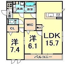 百花園EAST  ｜ 兵庫県西宮市里中町２丁目（賃貸アパート2LDK・2階・70.43㎡） その2