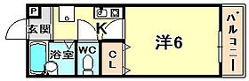 サンミッシェル  ｜ 兵庫県西宮市広田町（賃貸アパート1K・2階・19.80㎡） その2