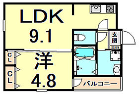 フジパレス甲子園口III番館  ｜ 兵庫県西宮市小曽根町１丁目（賃貸アパート1LDK・3階・34.02㎡） その2