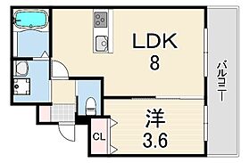 フルール甲子園  ｜ 兵庫県西宮市甲子園七番町（賃貸マンション1LDK・2階・28.00㎡） その2