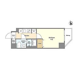 JR京浜東北・根岸線 西川口駅 徒歩6分の賃貸マンション 11階1Kの間取り