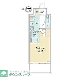 ＬＩＭＥ　ＲＥＳＩＤＥＮＣＥ　ＫＡＷＡＧＵＣＨＩ　ＥＡＳＴ 2階1Kの間取り