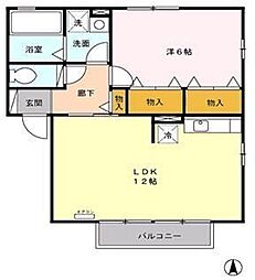 JR京浜東北・根岸線 大宮駅 徒歩23分の賃貸アパート 1階1LDKの間取り