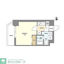 コンフォリア・リヴ戸田公園 1Kの間取図画像