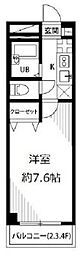 アンプルールフェールグランデール 1Kの間取図画像
