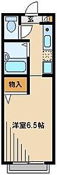 第2フラワービル 1Kの間取図画像