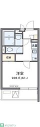 クレイノスター3 1Kの間取図画像