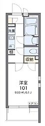 クレイノプレミール蕨 1Kの間取図画像