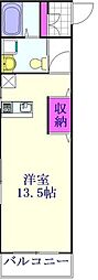フローリア瀬崎 ワンルームの間取図画像