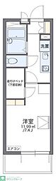 レオパレス嵯峨野 1Kの間取図画像