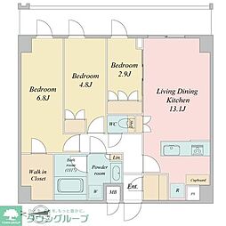 LIME RESIDENCE KAWAGUCHI EAST 3LDKの間取図画像
