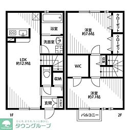 Amourdoux 2LDKの間取図画像