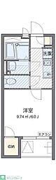 ミランダオカムラハイツ・4 1Kの間取図画像