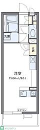 レオパレスクレイノパレスアニマル21 ワンルームの間取図画像