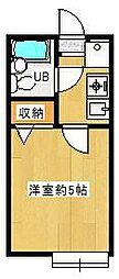 エミグラント北戸田3 1Kの間取図画像