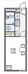 レオパレスサンライズ 1Kの間取図画像