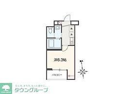 草加市瀬崎2丁目アパート 1Kの間取図画像