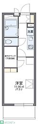 レオパレスエトワール朝日2 1Kの間取図画像