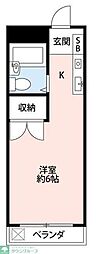 ドーム西川口 ワンルームの間取図画像