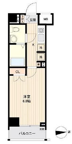 オーキッドレジデンス大泉学園 ｜東京都練馬区東大泉2丁目(賃貸マンション1K・2階・23.22㎡)の写真 その2