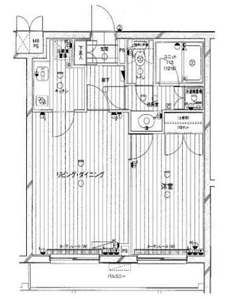 ルーブル早稲田弐番館 ｜東京都新宿区戸山1丁目(賃貸マンション1LDK・1階・42.16㎡)の写真 その2