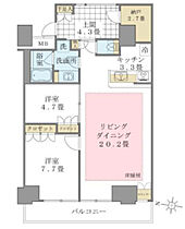 Brillia ist 東雲キャナルコート 510 ｜ 東京都江東区東雲1丁目9-22（賃貸マンション2LDK・5階・80.63㎡） その2