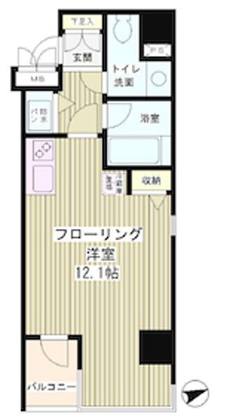 テラス麻布十番 601｜東京都港区麻布十番1丁目(賃貸マンション1R・6階・30.46㎡)の写真 その2