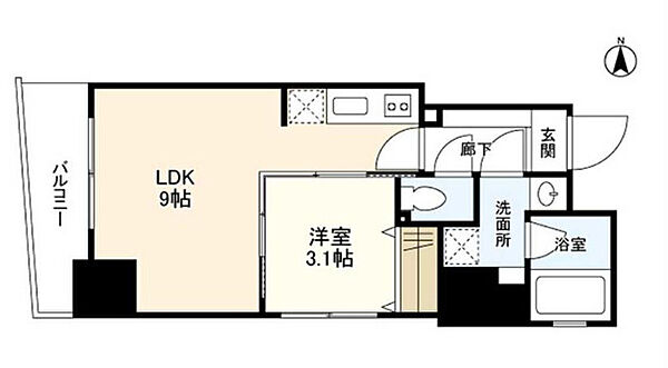 Brezza Ebisu ｜東京都渋谷区恵比寿1丁目(賃貸マンション1LDK・4階・30.57㎡)の写真 その2