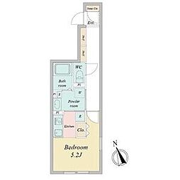 LUORE城西 ワンルームの間取図画像