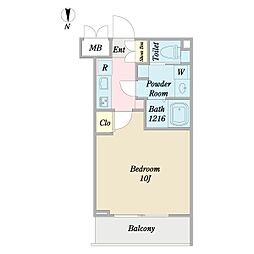 COZY山下通 1階1Kの間取り