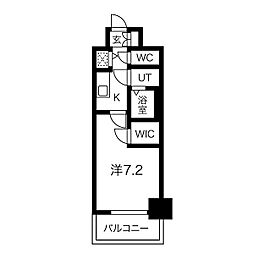 エスリード新栄グラティア 13階1Kの間取り