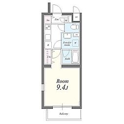 ヴィオラレジデンス 3階1Kの間取り