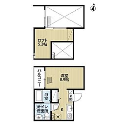M'sstory 1Kの間取図画像