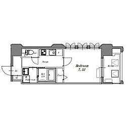 リベルタカリーノ 1Kの間取図画像