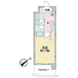 アルフィーレ新栄 1Kの間取図画像