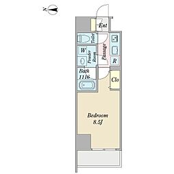 プロシード金山3 1Kの間取図画像