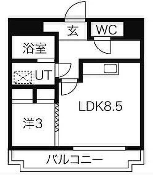 愛知県名古屋市東区白壁３丁目(賃貸マンション1LDK・2階・33.84㎡)の写真 その2