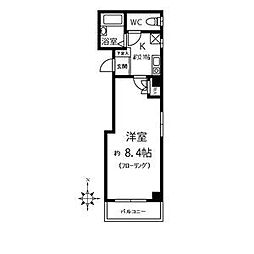 サンセリテ 1Kの間取図画像